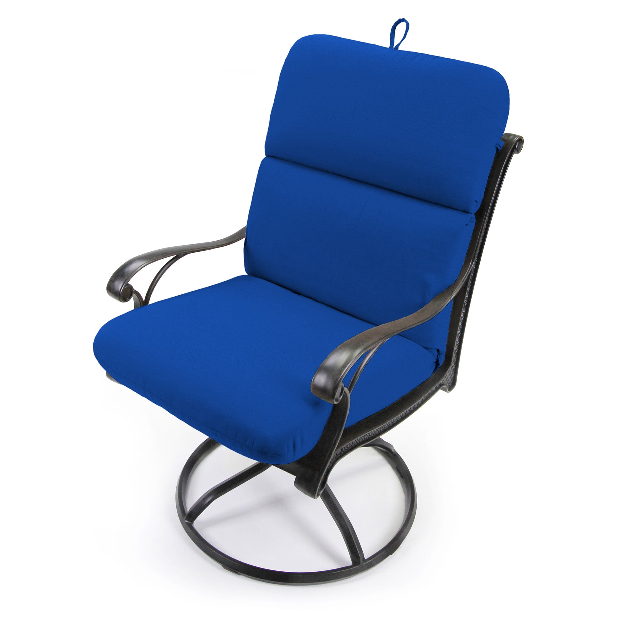 45" x 22" Rectangular Outdoor Chair Cushion with Ties and Hanger Loop