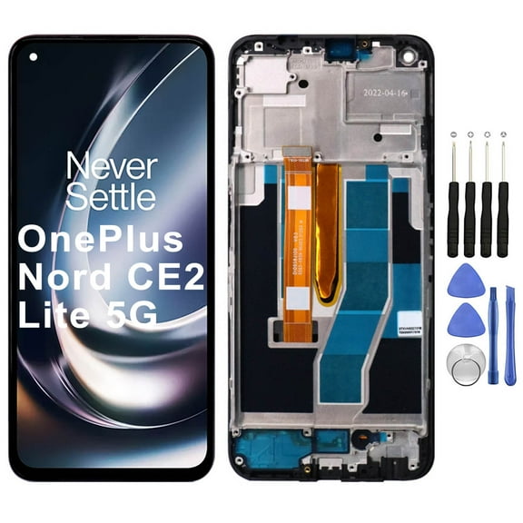 KIQ Replacement LCD Screen Full Assembly with Digitizer Compatible with OnePlus Nord CE2 Lite 5G(With Frame)