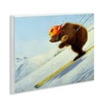 thumbnail image 3 of Stupell Industries The Heist Skiing Bear Wall Plaque Art design by Lucia Heffernan, 11 x 14, 3 of 7