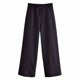 thumbnail image 3 of HH TRAF Pantalones nuevos de otoño para mujer, pantalones largos holgados sólidos, pantalones largos de franela con cintura alta y cintura elástica salvaje con cordones para mujer, 3 of 5