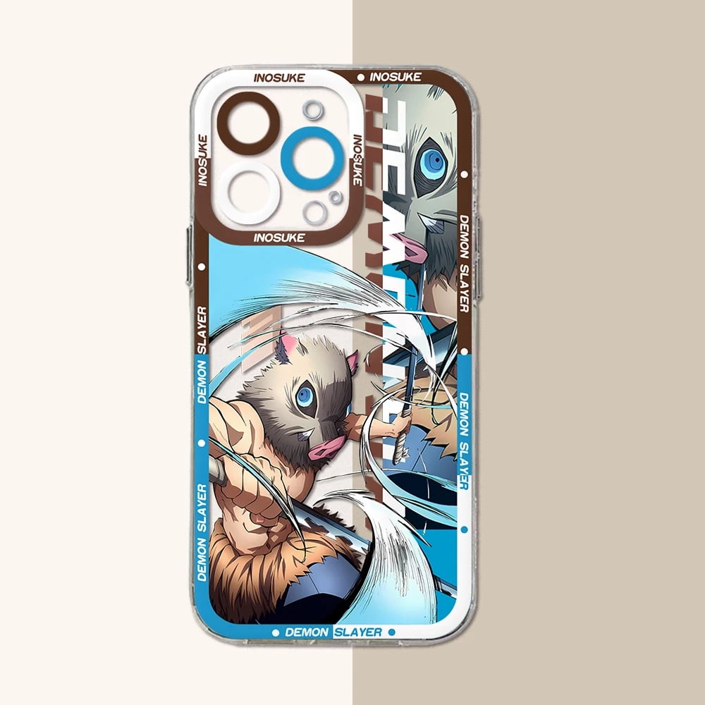 Anime Demon Slayer Clear Phone Case For iPhone 16 Pro Max 15 14