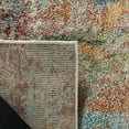 thumbnail image 5 of SAFAVIEH Monaco Rowena Abstract Area Rug, Teal/Orange, 3' x 3' Square, 5 of 6