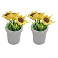 thumbnail image 2 of 2 piezas de bonsái de girasol en miniatura para decoración de casa de muñecas, planta en maceta, adorno para casa de muñecas, 2 of 7