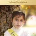 thumbnail image 4 of MEANT2TOBE Gold 12th Birthday Sash and Tiara for Girls - Glitter Sash + Rhinestone Tiara, Perfect Princess Party Gift, 4 of 7