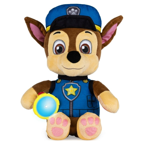 PAW Patrol, Snuggle Up Chase Plush with Flashlight and Sounds, for Kids Aged 3 and Up