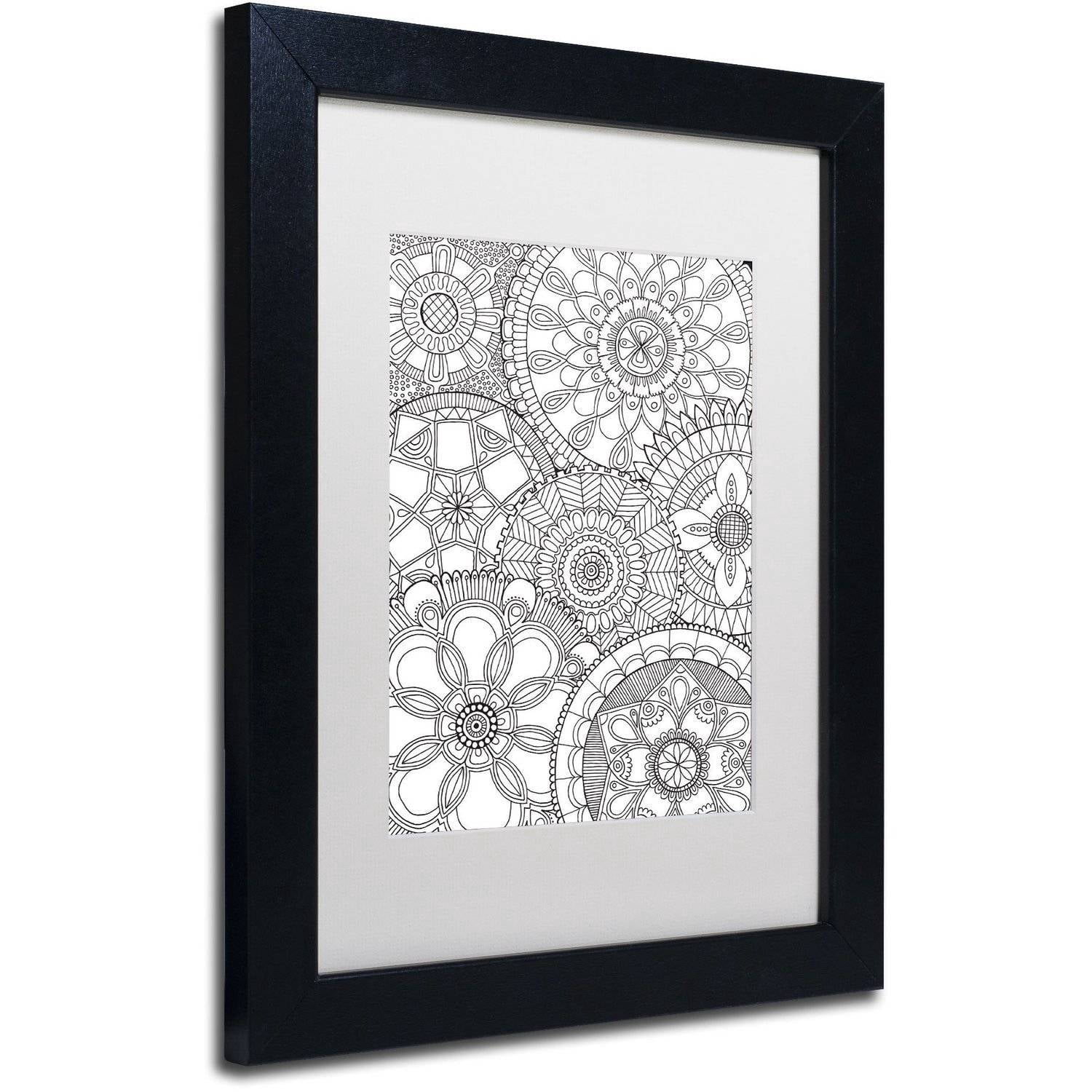 Trademark Fine Art "Family Mandalas" Canvas Art by Hello Angel, White Matte, Black Frame