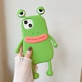 thumbnail image 2 of for iPhone 14 Kawaii Phone Case 3D Cartoon Cute Green Frog Phone Case Soft Silicone Unique Fun Cover Case for Women Girls Slim Fit Anti-Drop Protective Case for iPhone 14, 2 of 15