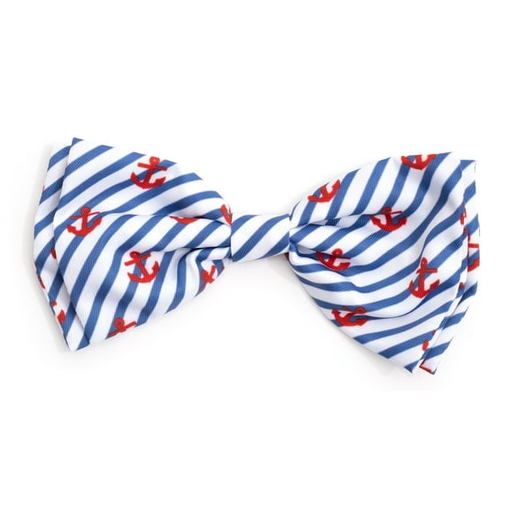 Stripe Anchors Bow Tie