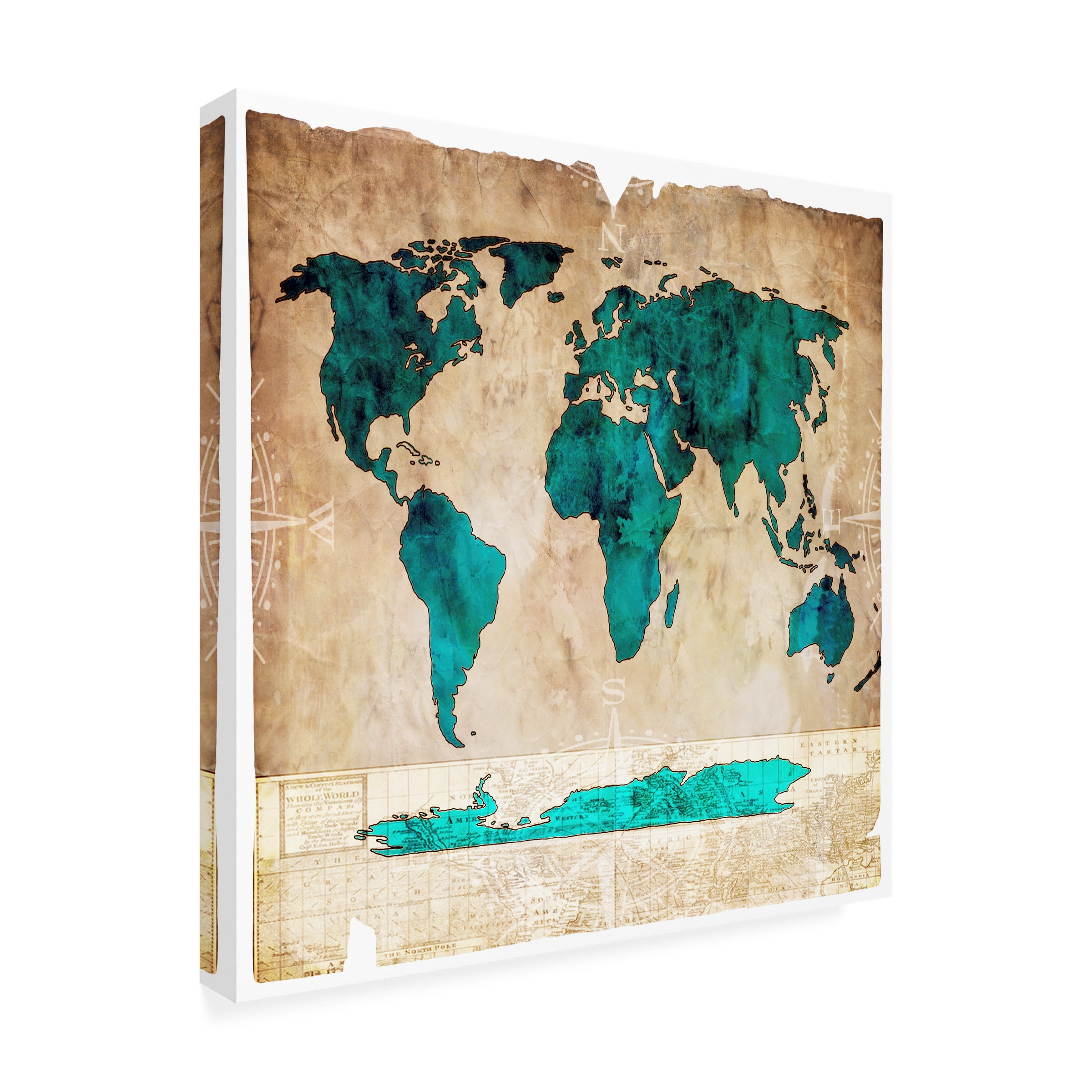 LightBoxJournal 'Sea Map I' Canvas Art