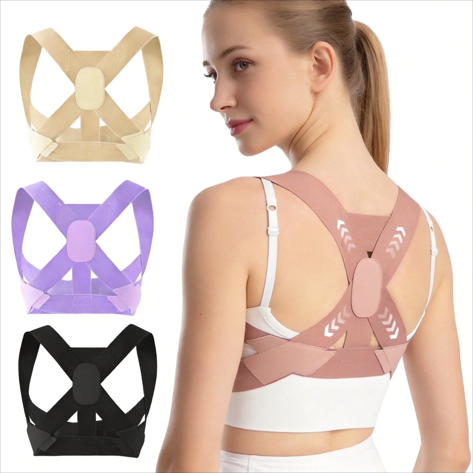 Posture Corrector Adjustable Body Posture Correcting Brace Invisible Upper Back Support Shoulder Straightener for Men And Women