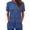 Blue, variant on Dressy Blouses for Women Plus Size for Evening Summer Solid Color Short Sleeve T Shirts Crew Neck Modern Fit Pullovers Loose Fit Summer Fashion Blouses for Women