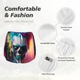 thumbnail image 6 of Lsque Modern Abstract Colorful Skull A Printed Women's Running Shorts with Liner Pockets,Elastic Quick Dry Workout Athletic Gym Yoga Shorts,Womens High Waist Shorts-Medium, 6 of 9