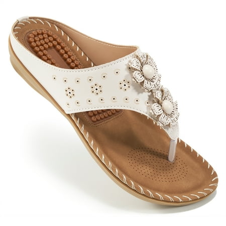 

Almusen Slippers Womens Sandals Flip Flops Massage Comfortable Casual Summer Beach Shoes