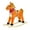 Light Brown, variant on Rocking Horse Toy for Kids, Plush Ride on Animal with Wooden Rockers, Moving Mouth And Wagging Tail, Musical Sounds, Baby Rocking Chair, 50kg Weight Capacity, Ages 1-6