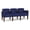 OpenHous Cobalt, variant on Belmont Lounge Reception 3 Seat Tandem Seating / Walnut Wood Legs / Black