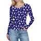 thumbnail image 2 of Xuyuer Long Sleeve Thermal Shirt for Women Light Tops Spring Summer 2025 Crew Neck Casual Non Positioning Printing Slim Tight Fitting Basic T-Shirts, 2 of 6