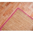 thumbnail image 4 of Chouhan Rugs Natural Jute Pink Lined Rug Bohemian Rug Decor Rug Handwoven Rug Custom Rug Decorative Rug, 4 of 8
