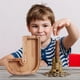 thumbnail image 2 of Piggy-Bank for Kids Boys Girls Large Piggy Banks 26 English Alphabet Letter,Personalized Wooden,Transparent Money Saving Box (1 Pc), 2 of 7