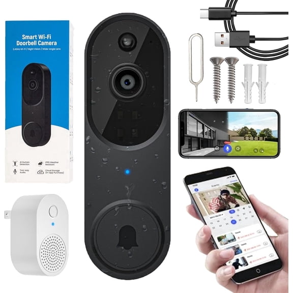 Security Doorbell, Wireless Security Doorbell Camera,Ai Motion Detection, Night Vision, Two-Way Audio, The Smartest Way To Protect Your Home With A Doorbell