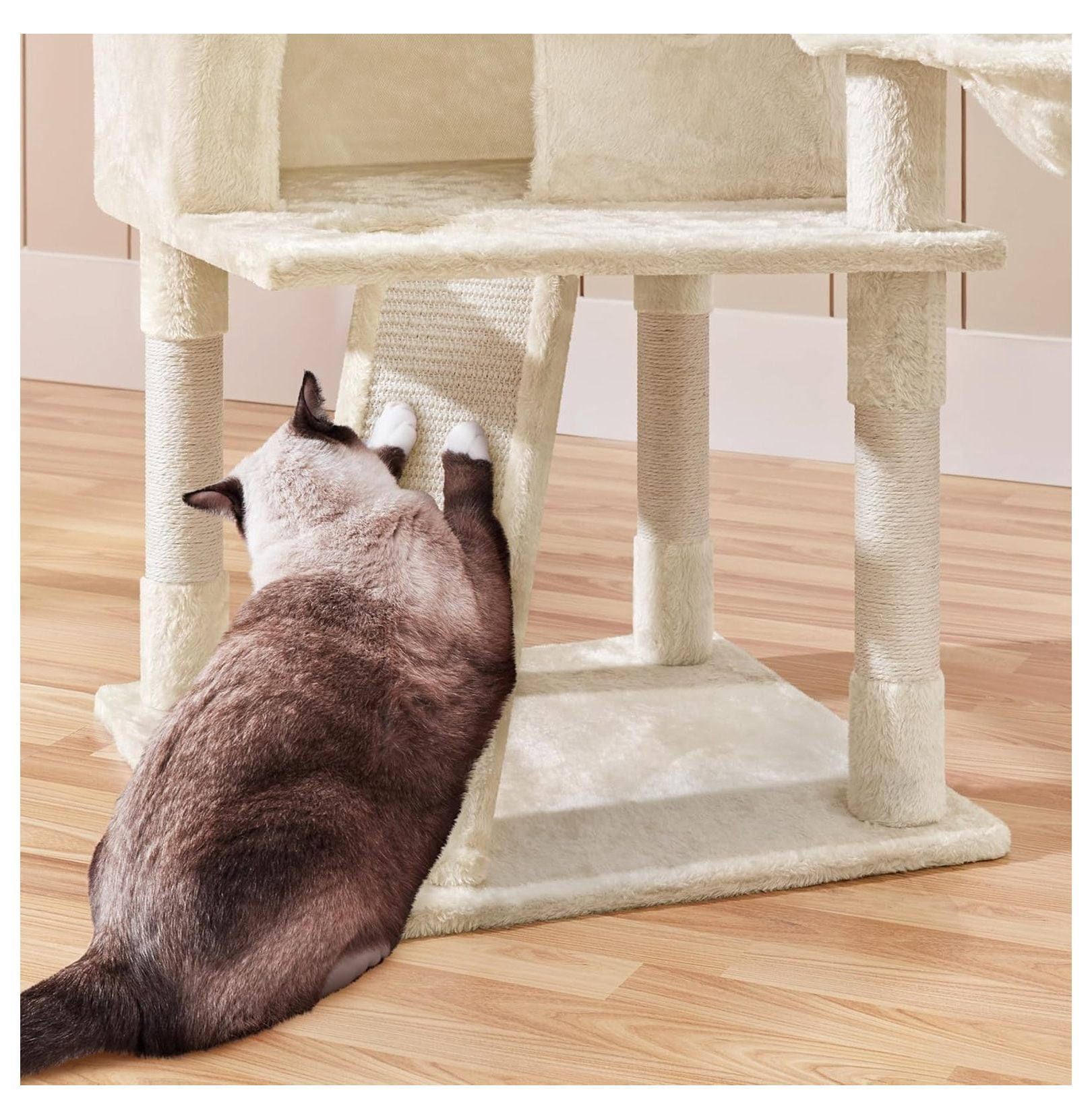 Cat Trees for Large Indoor Cats, 76.5'' Cat Tower with Perches & Condos