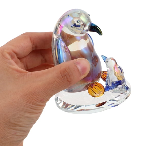 WRISTBIQUE Crystal Penguin Figurine Handcut Unique Decorative Home Collectible