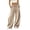 Khaki, variant on TGPMGRZ Women's Leopard Pants Wide Leg Baggy Sweatpants Casual Comfortable Trousers with Pockets