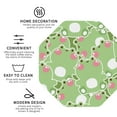 thumbnail image 3 of Honeii Cute Frog2 print Leather Coaster Set of 4, ideal for safeguarding your furniture from drinks spills and effortless cleanup-Octagon, 3 of 6