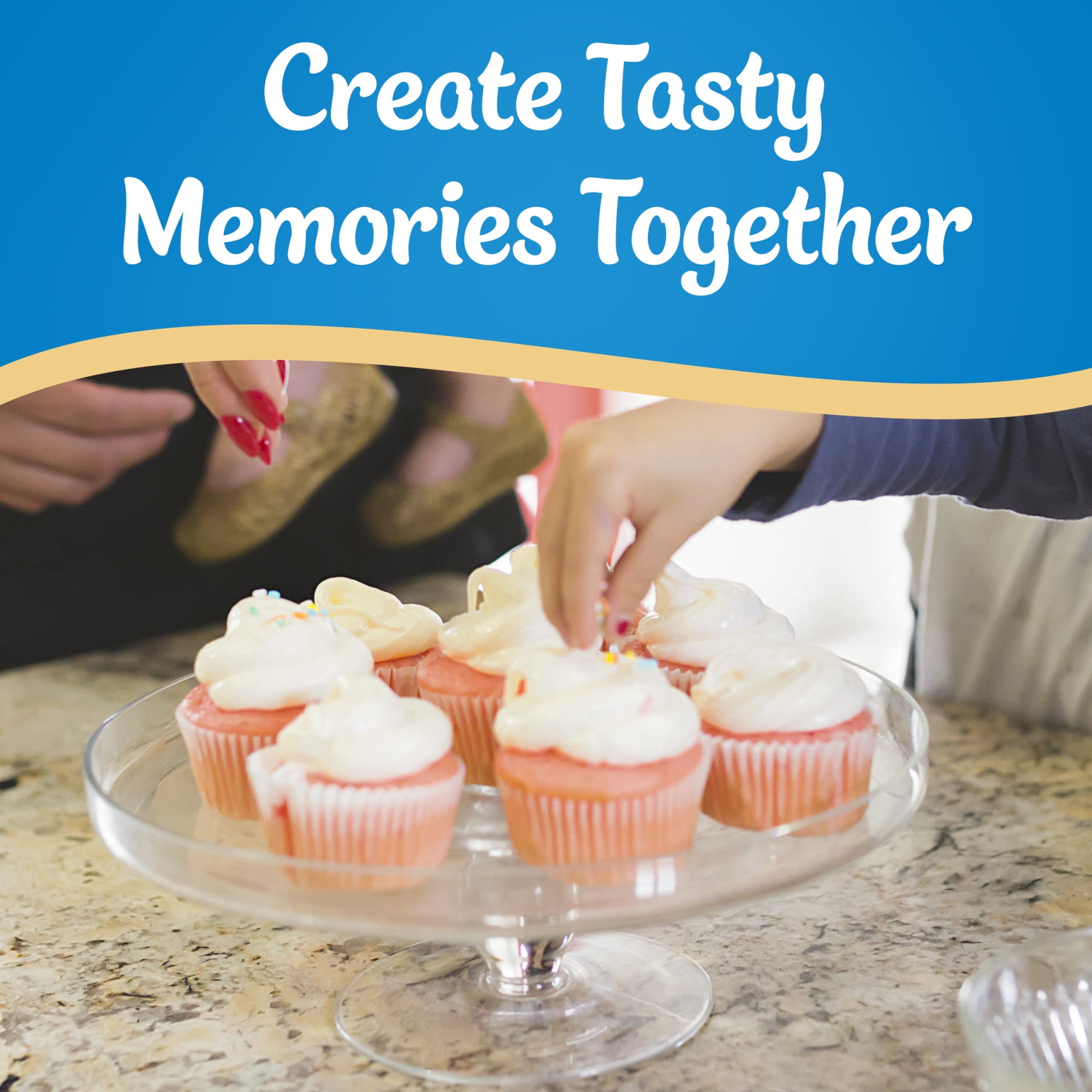 (3 pack) Pillsbury Whipped Buttercream Frosting, 12 oz Tub