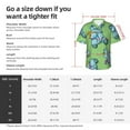 thumbnail image 5 of Kll Men'S Hawaiian Shirt Short Sleeve Button Down Beach Shirts-Motorcycle Riding Dinosaur, 5 of 7