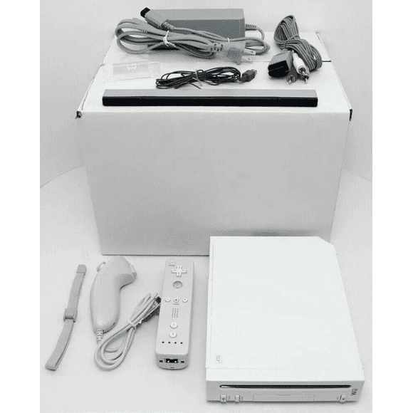 Restored Nintendo Wii System + NEW CONTROLLER Bundle GameCube Port Console WHITE RVL-001 (Refurbished)
