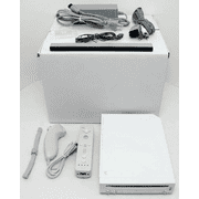 Restored Nintendo Wii System + NEW CONTROLLER Bundle GameCube Port Console WHITE RVL-001 (Refurbished)