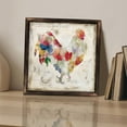 thumbnail image 4 of Paintings Art Prints :  Rustic Flowered Rooster Wooden Art Prints Wall Art, Chicken & Farm Artwork, Multicolored Flower Design , Rooster Prints Modern Artwork on Stretchedfor Living Room, 4 of 8
