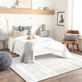 thumbnail image 5 of 5x7 Washable Area Rug Non-Slip Low Profile Soft Boho Distressed Rug for Living Room, Bedroom, Dining Room, Office, Beige, 5 of 13
