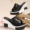 thumbnail image 6 of Dakaela Leather Wedge Sandals for Women Orthopedic Wedge Platform Slip on Slides 2026 Arch Support Summer Dressy Walking Shoes Size 6-10, 6 of 9