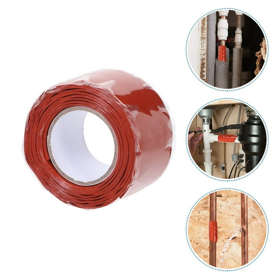 GOOHOCHY 2 Rolls Plumbers Tape Self-Fusing Silicone Rubber Repair Tape Adhesive Tape for Home Improvement Plumbing Repairs and Outdoor Maintenance Tasks