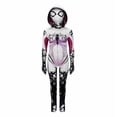 thumbnail image 2 of Halloween Costume Spider Hero Full Bodysuit Superhero Jumpsuit with Mask for Halloween Party Brand New Day Role Play Outfit Light Blue 190, 2 of 9