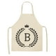 thumbnail image 1 of onlyliua para Interior/Exterior Delantal de Cocina de Lino - Delantal de Cocina Sin Mangas de Lino y Algodón con Estampado de Letras, 1 of 1