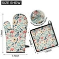 thumbnail image 6 of Pioneer Flower Kitchen Oven Mitt and Pot Holder Sets 2 Pcs for Baking, Cooking and Grilling, Heat Resistant Up To 392 °F, 6 of 7