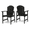 Dark Grey, variant on Tcbosik Set of 2 Modern Armchairs, Adirondack Dining Chair, Weather-Resistant Lounge Chair, Wood Chair for Patio, Garden, Backyard, Natural