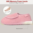 thumbnail image 2 of LongBay Women's Adjustable Diabetic Slippers Memory Foam Arthritis Edema Fuzzy House Shoes, 2 of 6