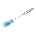thumbnail image 2 of Nrmrqz Silicone Bottle Cleaning Brush - 14.5" Extendable Depressible Brush for Water Bottles, Cups, Mugs, Wine Glasses - Blue - Deep Cleaning with Non-Flexible Steel Shaft - Odor & Stain Resistant, 2 of 6
