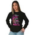 thumbnail image 3 of Black Breast Cancer I Am The Storm Women's Long Sleeve T Shirt Brisco Brands S, 3 of 6