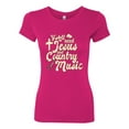 thumbnail image 2 of Wild Bobby, Y'all Need Jesus & Country Music, Pop Culture, Women Slim Fit Junior Tee, Raspberry, Medium, 2 of 4