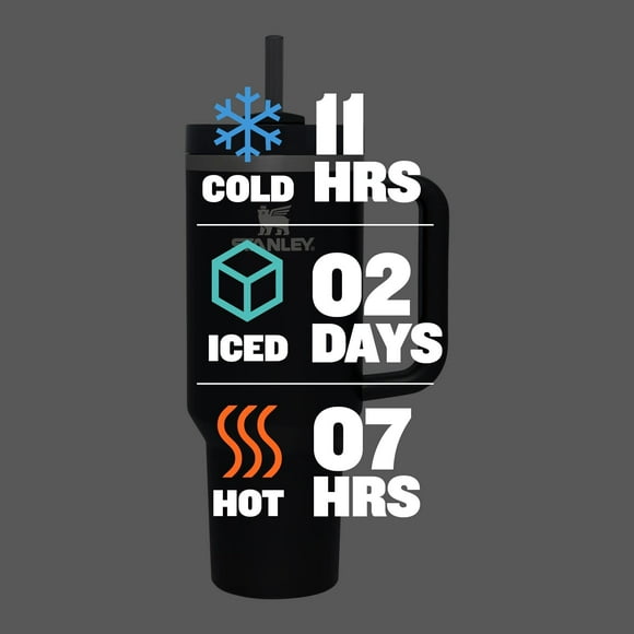 Stanley Quencher H2.O FlowState芒聞垄 Tumbler 40oz Charcoal Glow