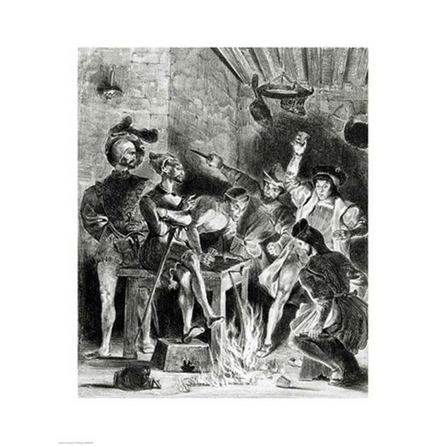 Mephistopheles The Drinking Companions From Goethes Faust 1828 Poster Print By Eugene Delacroix 24 X 36 In Large Walmart Com Walmart Com