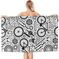 thumbnail image 2 of Yibo Motorcycle Theme Towel Quick Dry Ultra Absorbent Towel Lightweight Shower Towel for Bathroom Outdoor Swimming, 2 of 9