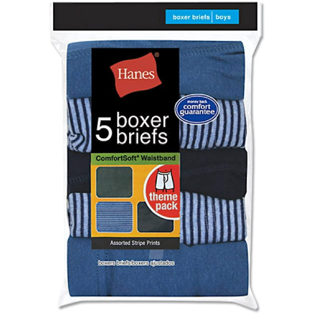 Hanes Boy's Boxer Briefs 5Pack Comfortsoft
