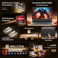 thumbnail image 2 of Hyperstrix Laptop para Juegos con Pantalla Táctil de 15.6", Procesador AMD Ryzen 5 7430U (hasta 4.3GHz, Supera intel Core i7-1355U), Laptop 2 en 1 Plegable 360°, Windows 11 Pro, 16GB RAM 512GB SSD,, 2 of 10