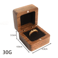 thumbnail image 3 of Joyero de nogal negro, caja para anillos, caja cuadrada, caja de madera, caja para propuesta de matrimonio, caja de regalo para anillo para mujer, 3 of 6