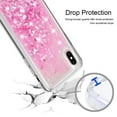 thumbnail image 5 of FIEWESEY Case for iPhone XS MAX,3 in1 Layers Hybrid Liquid Stars Shaped Glitter Flowing Quicksand case Clear Soft Shockproof TPU Slim Protective Cover for iPhone XS MAX(Pink), 5 of 6